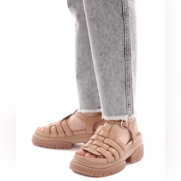 NIB [ASH] Sirena Fisherman Woven Platform Buckle Sandals Women’s Sz 41 / US 10.5 - Picture 3 of 13